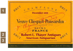 Vineyard Designs Personalized Cheese Board Fine Label Veuve Clicquot